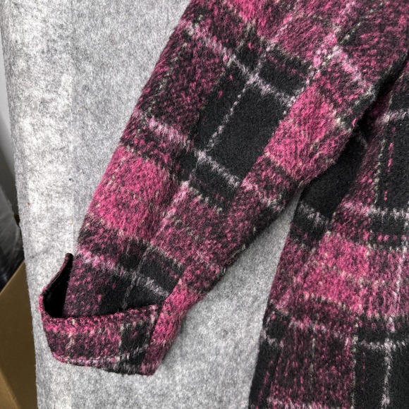 Plaid Women's Jacket in Pink and Black - Picture 5 of 16